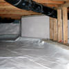 A clean, encapsulated crawl space in Midway.