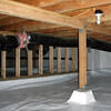 A bright, clean, sealed crawl space in .