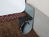 French Drain or Drain Tile system installed in a Florida crawl space