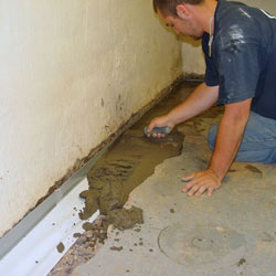 Testing a French drain system in a Apopka home.