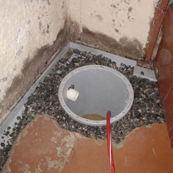 Installing a sump in a sump pump liner in a Marianna home