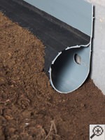 French drain for crawl space waterproofing