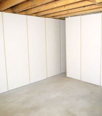 Unfinished basement insulated wall covering in Chattahoochee, Florida